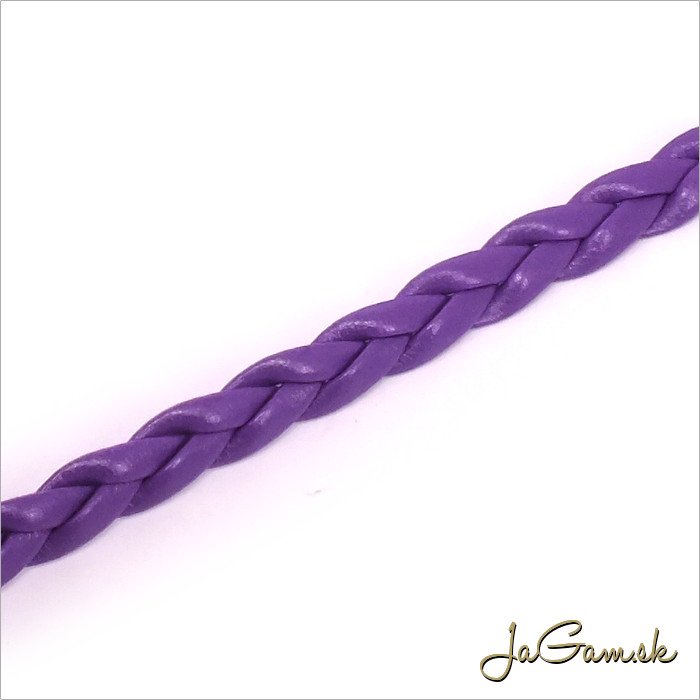 Vrkôčik - imitácia kože 5 mm fialová 0,5 m (2105re)